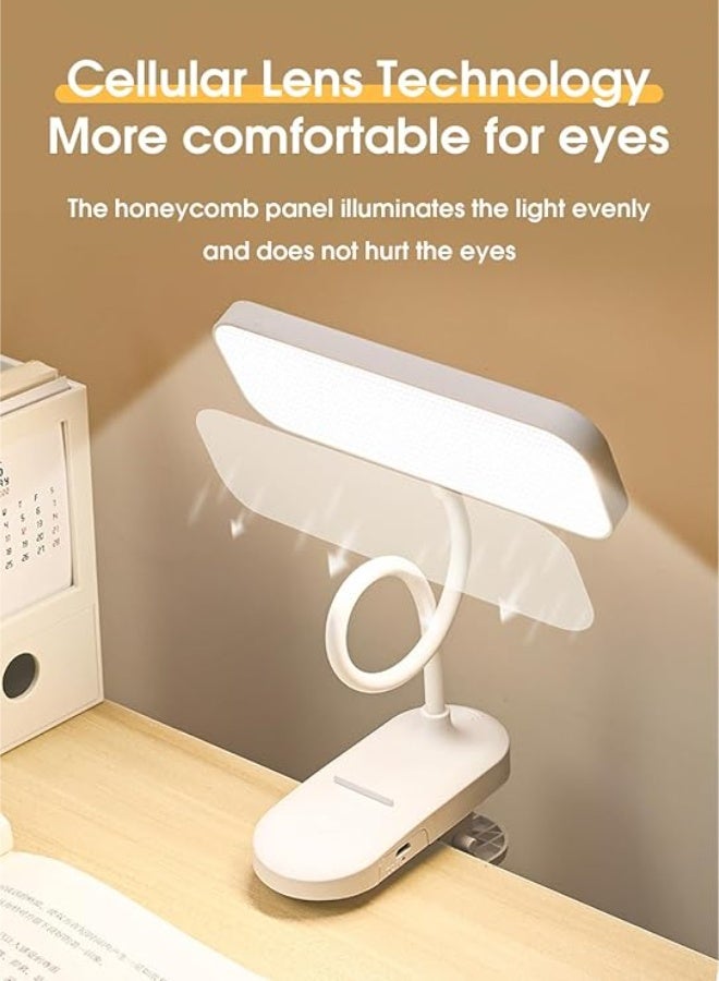 Arabest 3 Modes Touch Dimming USB Dimming Clip Table Lamp Student Dormitory Learning Study Table Light Bedside Flexo Lamps，800mAh，Rechargeable desk lamp - Image 5